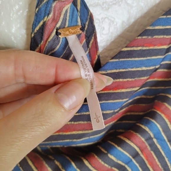 FREE PEOPLE Womens Tank Top Stevie Sleeveless Soft Multicolour Size L - Picture 5 of 7